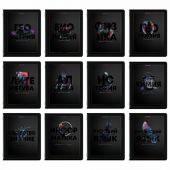 Тетради предметные, КОМПЛЕКТ 12 ПРЕДМЕТОВ, 48 л., матовая ламинация, лак, BRAUBERG "MAJESTIC BLACK", 405177 Тетради предметные, КОМПЛЕКТ 12 ПРЕДМЕТОВ, 48 л., матовая ламинация, лак, BRAUBERG "MAJESTIC BLACK", 405177