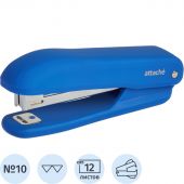 Степлер Attache Comfort до 12 листов синий (покрытие Soft Touch)