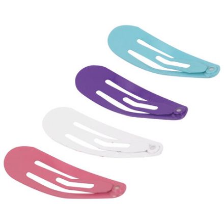 Заколки для волос НАБОР 8 шт., 3 см, клик-клак, глянцевый, разные цвета, MONTE VITA (МОНТЕ ВИТА), 457093