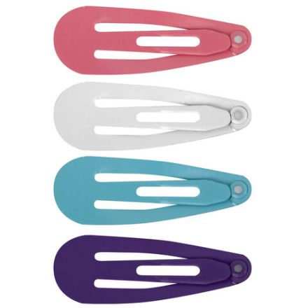 Заколки для волос НАБОР 8 шт., 3 см, клик-клак, глянцевый, разные цвета, MONTE VITA (МОНТЕ ВИТА), 457093