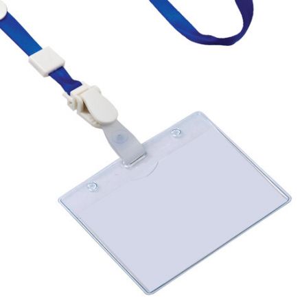 Лента для бейджей, 45 см, съемный пластиковый клип-замок с петелькой, СИНЯЯ, BRAUBERG, 235729 Лента для бейджей, 45 см, съемный пластиковый клип-замок с петелькой, СИНЯЯ, BRAUBERG, 235729