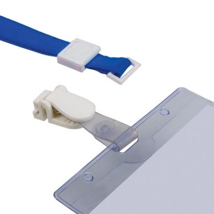 Лента для бейджей, 45 см, съемный пластиковый клип-замок с петелькой, СИНЯЯ, BRAUBERG, 235729 Лента для бейджей, 45 см, съемный пластиковый клип-замок с петелькой, СИНЯЯ, BRAUBERG, 235729