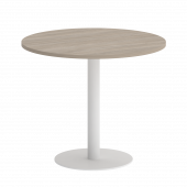 Home Office Стол круглый VR.SP-5-90.1 Дуб аттик/Белый металл 900*900*753 Home Office Стол круглый VR.SP-5-90.1 Дуб аттик/Белый металл 900*900*753