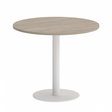 Home Office Стол круглый VR.SP-5-90.1 Дуб аттик/Белый металл 900*900*753 Home Office Стол круглый VR.SP-5-90.1 Дуб аттик/Белый металл 900*900*753