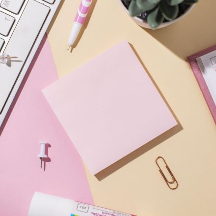 Стикеры Attache 76x76 мм пастельные розовые (1 блок, 100 листов)