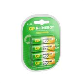 Батарейки аккумуляторные GP ReEnergy Ni-Mh пальчиковые КОМПЛЕКТ 4 шт., АА (HR6), 2600mAh, 270AAHCRGY, 270AAHCRGY-2CRC Батарейки аккумуляторные GP ReEnergy Ni-Mh пальчиковые КОМПЛЕКТ 4 шт., АА (HR6), 2600mAh, 270AAHCRGY, 270AAHCRGY-2CRC