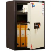 Сейф взломостойкий Valberg ASK Карат-67 T коричневый/бежевый с трейзером (ключевой замок)