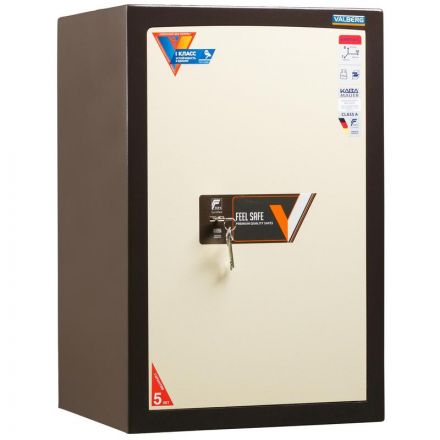 Сейф взломостойкий Valberg ASK Карат-67 T коричневый/бежевый с трейзером (ключевой замок)