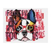 Алмазная мозаика ТРИ СОВЫ "Стильный бульдог", 30*40см, холст, картонная коробка с пластиковой ручкой Алмазная мозаика ТРИ СОВЫ "Стильный бульдог", 30*40см, холст, картонная коробка с пластиковой ручкой