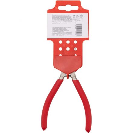 Щипцы для стопорных колец загнутый сжим 160мм, облив. рук. REXANT 12-4637