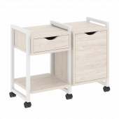 Loft Тумба на колесных опорах наборная. Вариант №3 VR.L-TN-3.K Денвер светлый/Белый металл 970*460*767 Loft Тумба на колесных опорах наборная. Вариант №3 VR.L-TN-3.K Денвер светлый/Белый металл 970*460*767