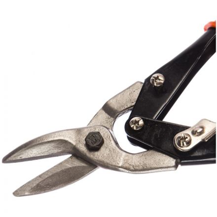 Ножницы по металлу SPARTA, 250 мм, пряморежущие, обрезин рукоятки (783155)