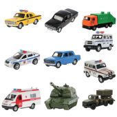 Машина металлическая коллекционная АССОРТИ 3, длина 10-15 см, инерционная, 10 видов, ТЕХНОПАРК, N-003, 2106-12-BU Машина металлическая коллекционная АССОРТИ 3, длина 10-15 см, инерционная, 10 видов, ТЕХНОПАРК, N-003, 2106-12-BU