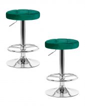 Набор 2 шт Табурет барный DOBRIN BRUNO, зеленый велюр (MJ9-88)
