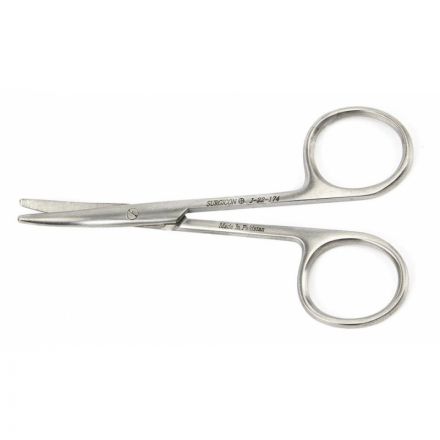 Ножницы тупоконечные вертикально изогнутые, 100 мм, J-22-174