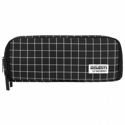 Пенал-органайзер BRAUBERG, 2 откидные планки, полиэстер, 23x9х7 см, "Checkered", 272316