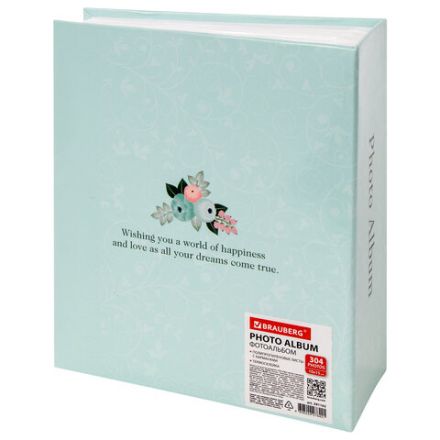 Фотоальбом BRAUBERG "Цветочный узор" на 304 фото 10х15 м, твердая обложка, термосклейка, 391162 Фотоальбом BRAUBERG "Цветочный узор" на 304 фото 10х15 м, твердая обложка, термосклейка, 391162