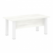 Yalta Стол руководителя LT.D-18.1 Снежная патина/Белые опоры 1800*900*750