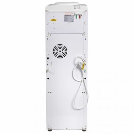 Кулер для воды SONNEN FSE-02i, напольный, НАГРЕВ/ОХЛАЖДЕНИЕ ЭЛЕКТРОННОЕ, шкаф, 2 крана, белый, 455742