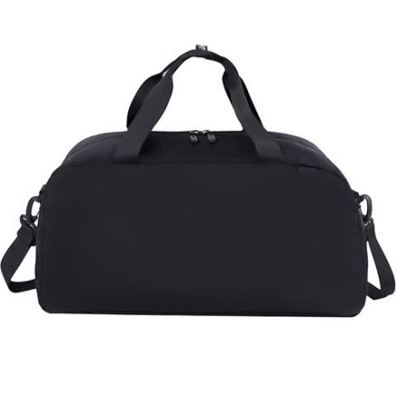 Сумка спортивная HEIKKI MOVE PLUS (ХЕЙКИ) с отделением для обуви, черная с серыми вставками, 26х51х27 см, 272627