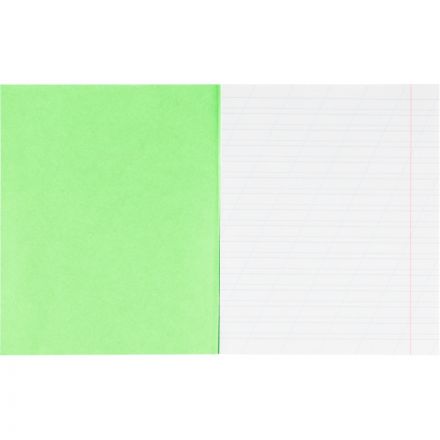 Тетрадь в зеленом офсете 12 л., косая линия уп. по 20 шт.,100% белизна