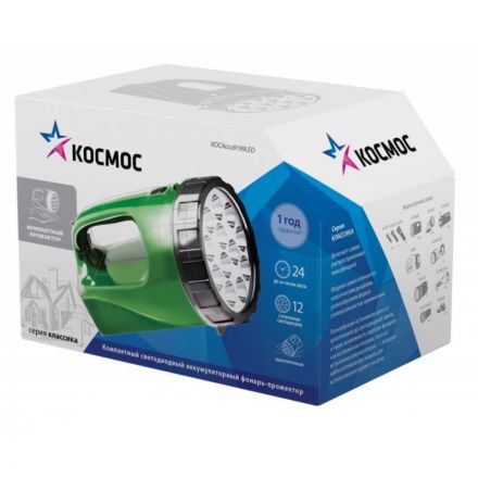 Фонарь светодиодный аккум. КОСМОС Accu 9199LED, 12 LED , 4V3AH Фонарь светодиодный аккум. КОСМОС Accu 9199LED, 12 LED , 4V3AH