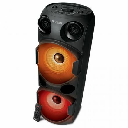 Колонка портативная SVEN PS-750, 80 Вт, TWS, Bluetooth, FM, USB, microSD, LED-дисп, черная, SV-019617