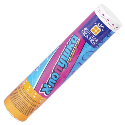 Хлопушка пневматическая 20 см "Party Popper", фольга, серпантин, ассорти, ЗОЛОТАЯ СКАЗКА, 592464